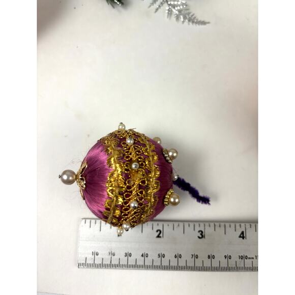 Bulk Lot of 16 Vtg Christmas Ornaments Handcrafted Pushpin Balls Wise Men Set - Picture 7 of 16